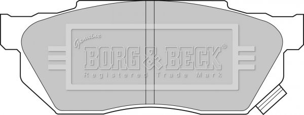 BORG & BECK stabdžių trinkelių rinkinys, diskinis stabdys BBP1236